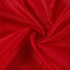 Red Colour Kota Doria Checks fabric