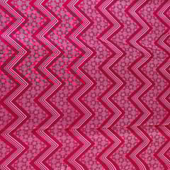Majenta Colour Mashru Silk Ajrakh Printed Fabric