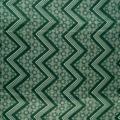 Green Colour Mashru Silk Ajrakh Printed Fabric