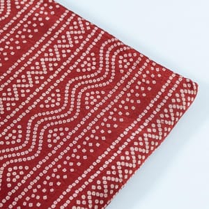 Maroon Colour Mashru Silk Ajrakh Printed Fabric