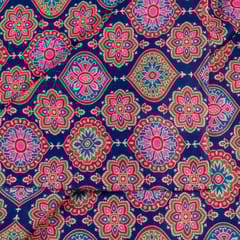 Blue Colour Pashmina Printed Fabric