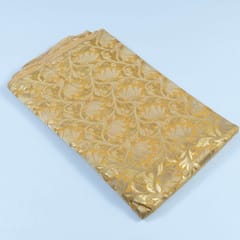 Yellow Colour Chanderi Jacquard fabric