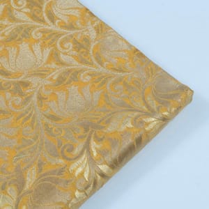 Yellow Colour Chanderi Jacquard fabric