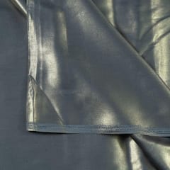 Dark Grey Colour Shimmer Georgette Foil fabric