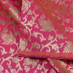Majenta Colour Brocade fabric