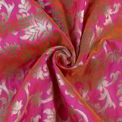 Majenta Colour Brocade fabric
