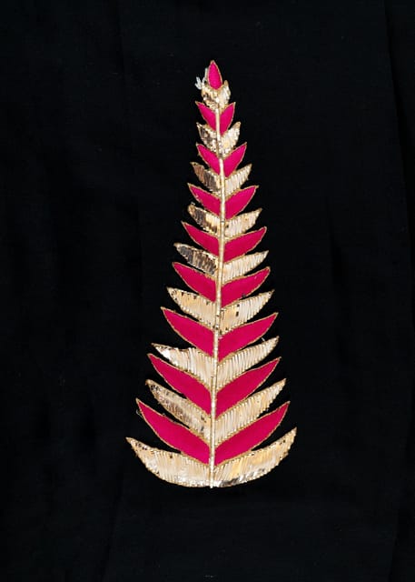 Majenta Colour Hand Embroidered Patch