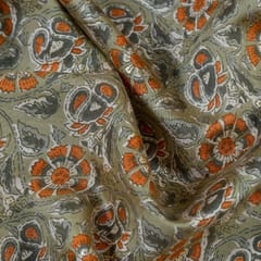 Mehndi Green Colour Modal Chanderi Foil Printed Fabric