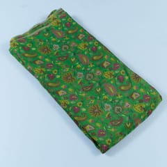 Green Colour Uppada Digital Kani Printed Fabric