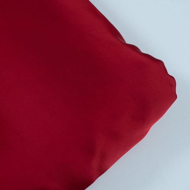 Maroon Colour Georgette Satin fabric