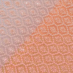 Peach Colour Georgette Embroidery(70cm Cut Piece)