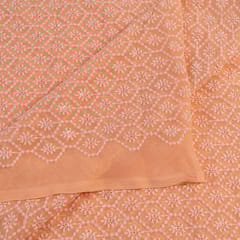 Peach Colour Georgette Embroidery(70cm Cut Piece)