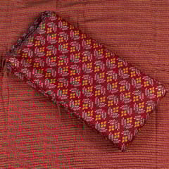 Maroon Colour Modal Chanderi Print Set