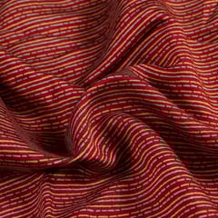 Maroon Colour Modal Chanderi Print Set