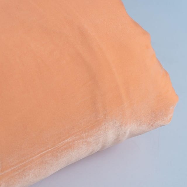 Peach Colour Velvet fabric