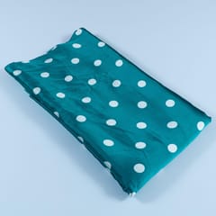 Firozi Colour Zara Satin Printed Fabric
