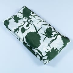 Green Colour Zara Satin Printed Fabric