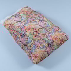 Multi Colour Velvet Digital Printed Fabric
