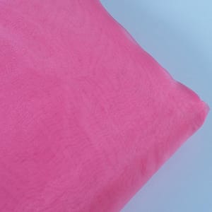 Pink Color Poly Organza fabric