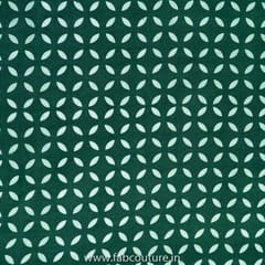 Green Colour Mashru Silk Ajrakh Print (1.5Meter Piece)