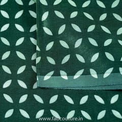Green Colour Mashru Silk Ajrakh Print (1.5Meter Piece)