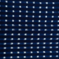 Blue with White Ikat Fabric