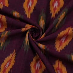Wine with MultiColour Ikat Fabric