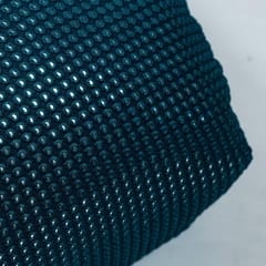Teal Blue Colour Georgette Thread and Faux Mirror Embroidered Fabric