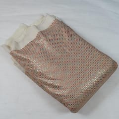 Off White Colour Georgette Thread Embroidered Fabric