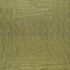 Yellow Colour Georgette Thread and Sequins Embroidered Fabric(2.60 Meter Piece)