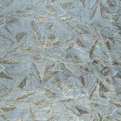 Dyeable Georgette Thread and Sequins Embroidered Fabric