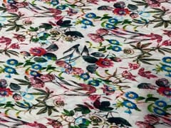 Corduroy White Multicolor Floral