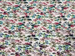 Corduroy White Multicolor Floral