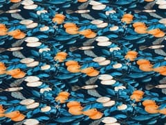 Corduroy Navy Blue Leaves