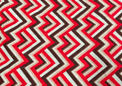 Printed Cotton Red Chevron