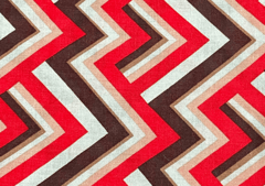 Printed Cotton Red Chevron
