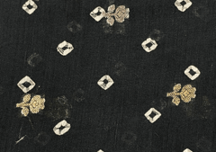 Chenia Silk Zari Black Golden Flowers