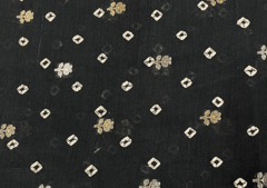 Chenia Silk Zari Black Golden Flowers