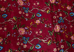 Chiffon Maroon Multicolor Floral