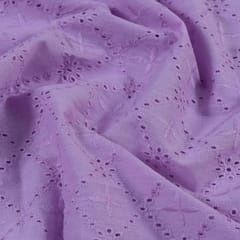 Move Colour Cotton Chikan Embroidered Fabric