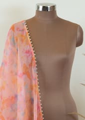 MultiColour Organza Embroidered Dupatta