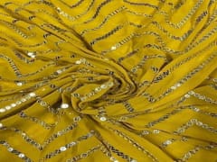 Yellow Georgette Embroidery 56 1