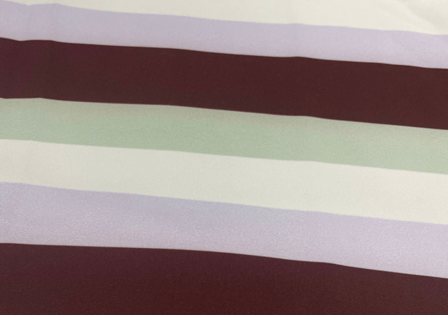 Banana Crepe Dark Brown Multicolor Stripes