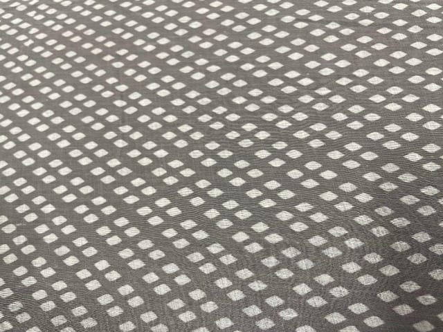 Printed Cotton Mul Grey Geometric