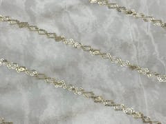 Dyeable Embroidered Chiffon White Stripes