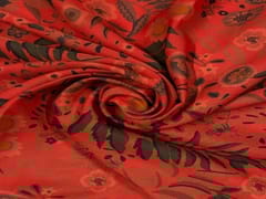 Printed Georgette Orange Floral