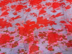 Chiffon Dark Lilac Coral Abstract