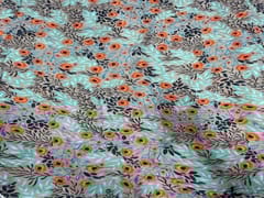 Chiffon Grey Orange Floral