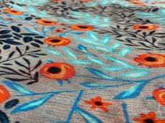 Chiffon Grey Orange Floral