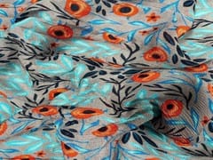 Chiffon Grey Orange Floral